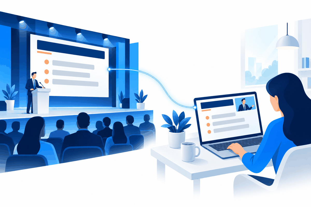 Lissage des slides pour un événement hybride ou un webinaire